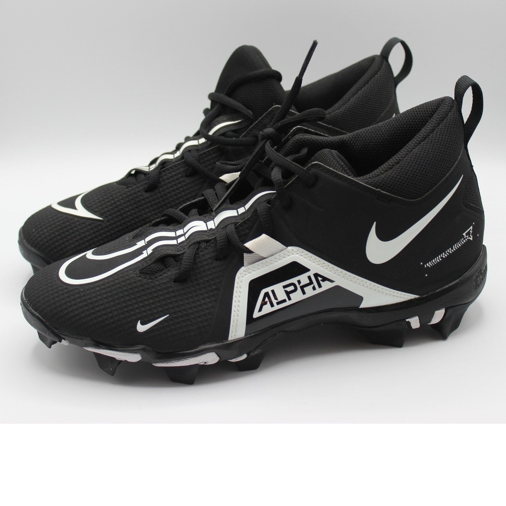 Nike Alpha Menace 3 Shark Black White Football Cleats Mens 9 CV0584-001 - Picture 1 of 8
